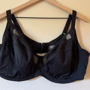 Understance Sexy Support 46DDD / 46F Bra Black No Padding EUC